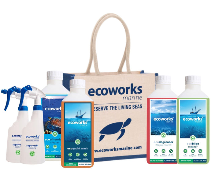ecoworks marine spring clean yacht kit & carry bag