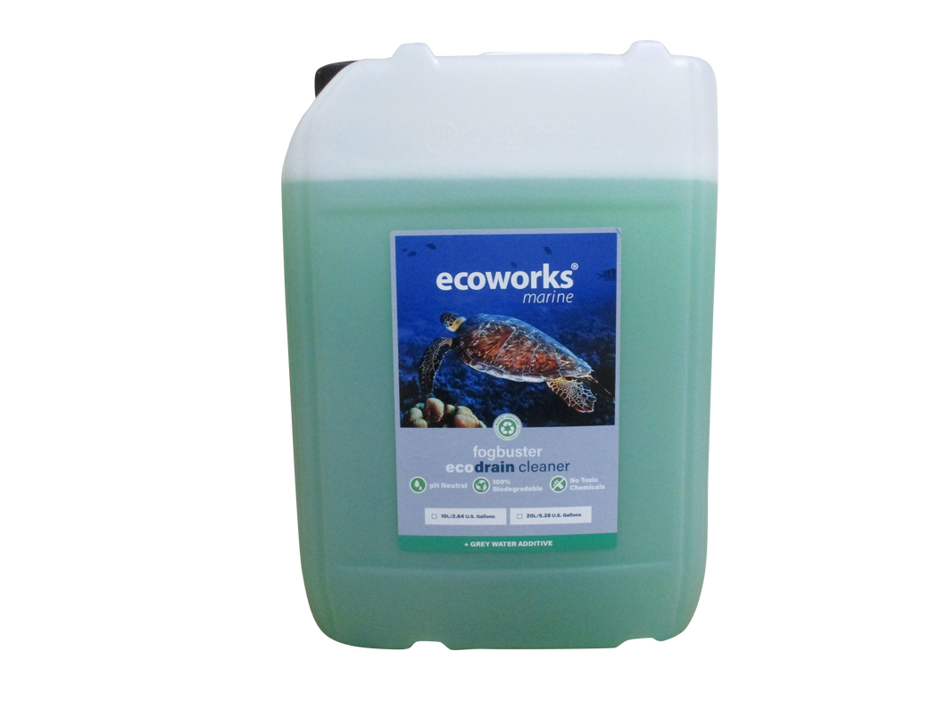 fogbuster® eco drain cleaner & grey water additive - Ecoworks Marine Ltd. 