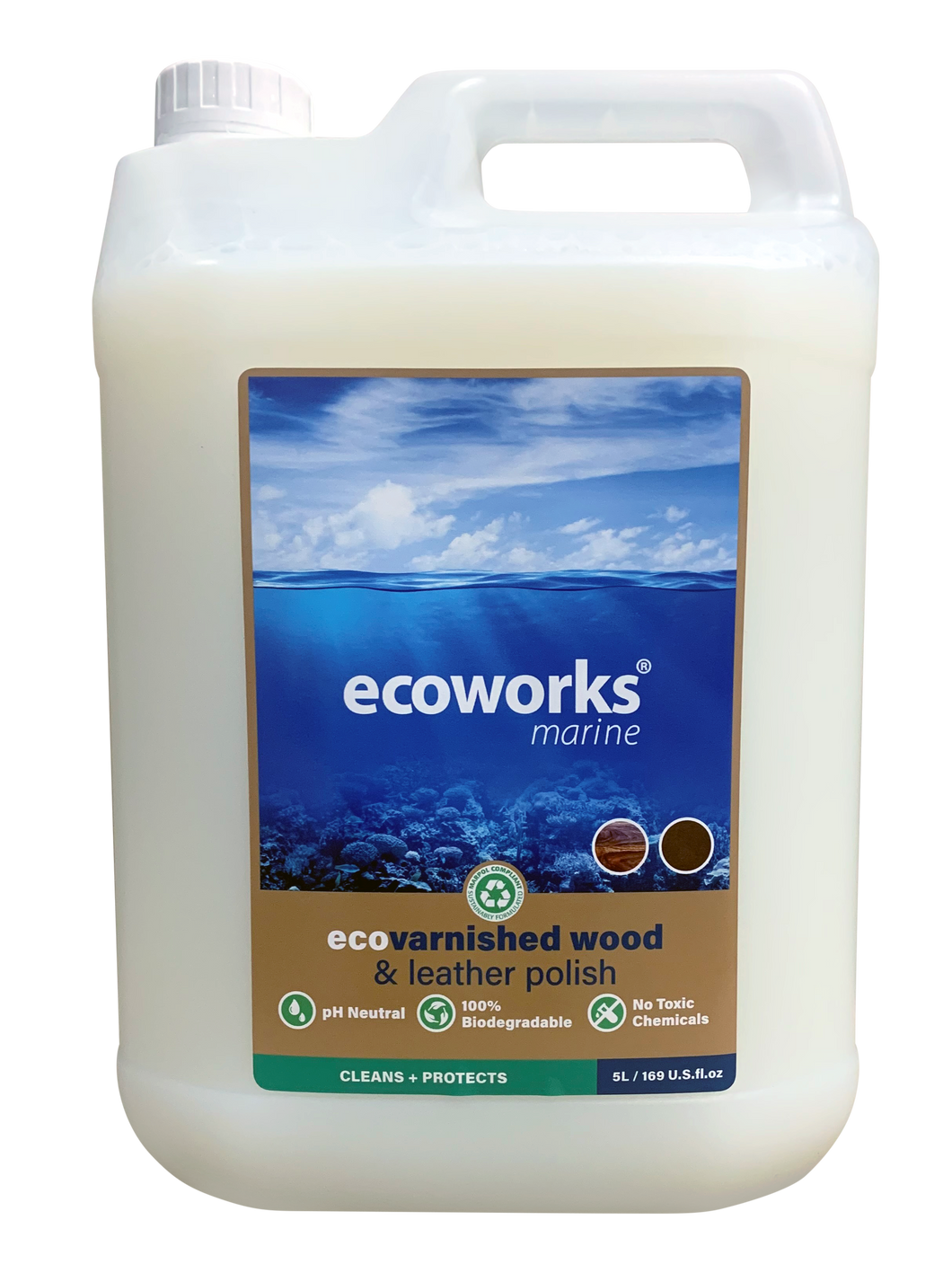 Ecoworks Marine Varnished Wood and Leather Polish Cleaner