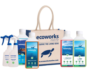 ecoworks marine kit de nettoyage de printemps pour yacht et sac de transport