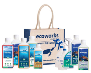 kit de yate de limpieza de primavera totalmente preparado ecoworks marine